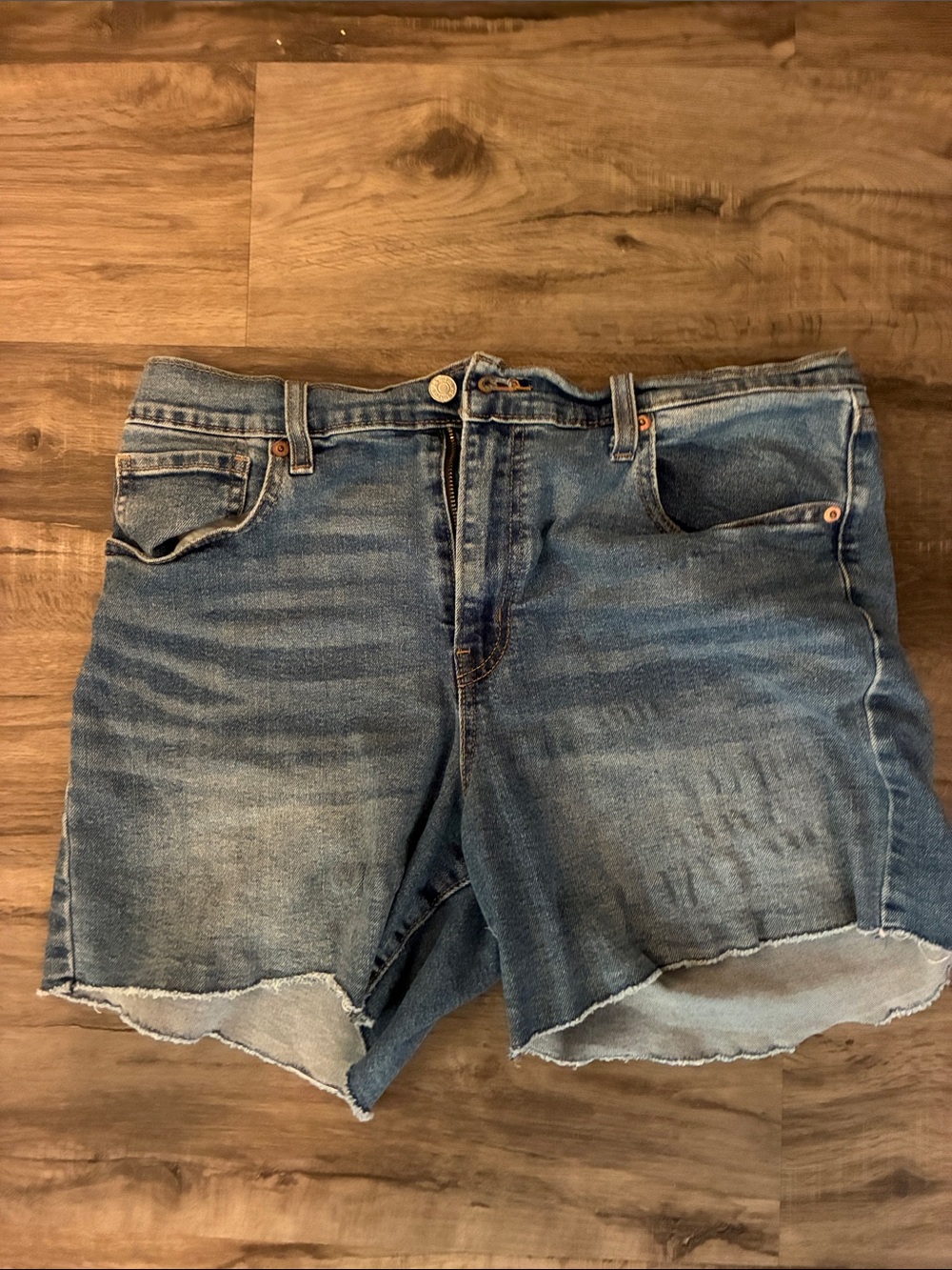 Denizen from Levi's Faded Blue Cutoff Denim Shorts